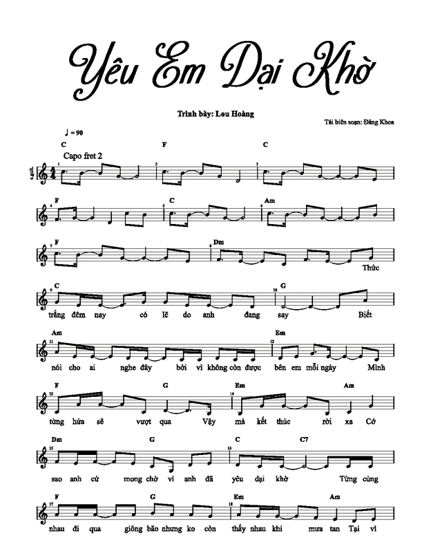 Yêu em dại khờ (lời bài hát, lyric chính xác nhất) (ảnh 1)