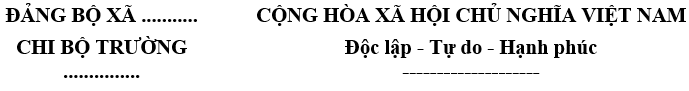 Bản cam kết cá nhân rèn luyện giữ gìn phẩm chất chính trị