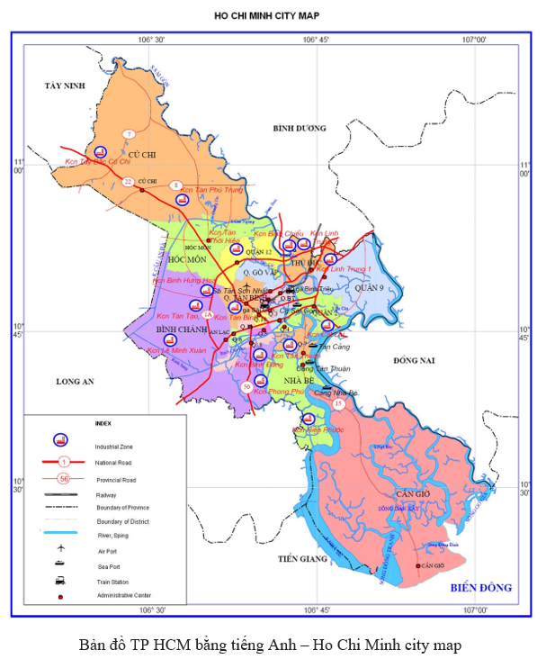 Bản đồ Thành phố Hồ Chí Minh - Tổng hợp các loại mới nhất 2020