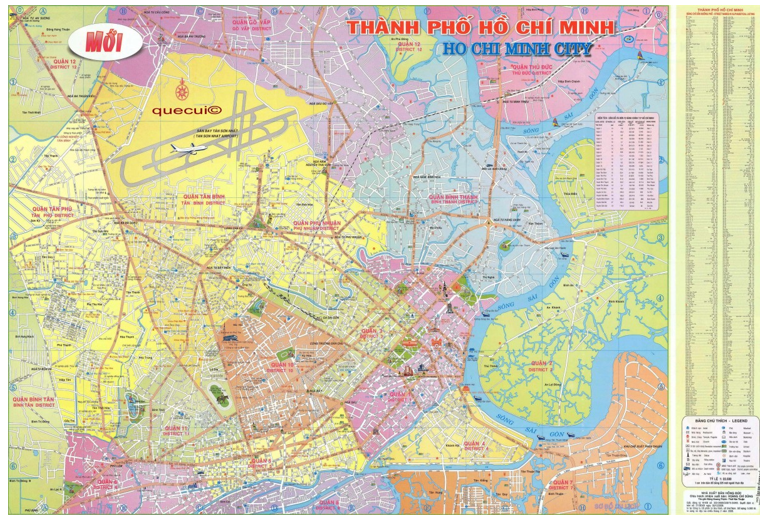 Bản đồ Thành phố Hồ Chí Minh - Tổng hợp các loại mới nhất 2020