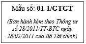 Bảng kê hóa đơn, chứng từ hàng hóa, dịch vụ bán ra