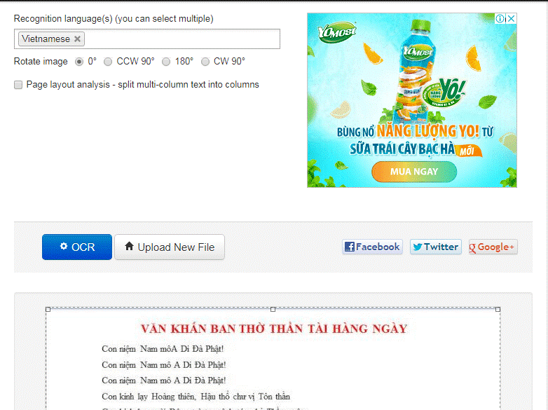Cách chuyển văn bản hình ảnh sang dạng text-chữ
