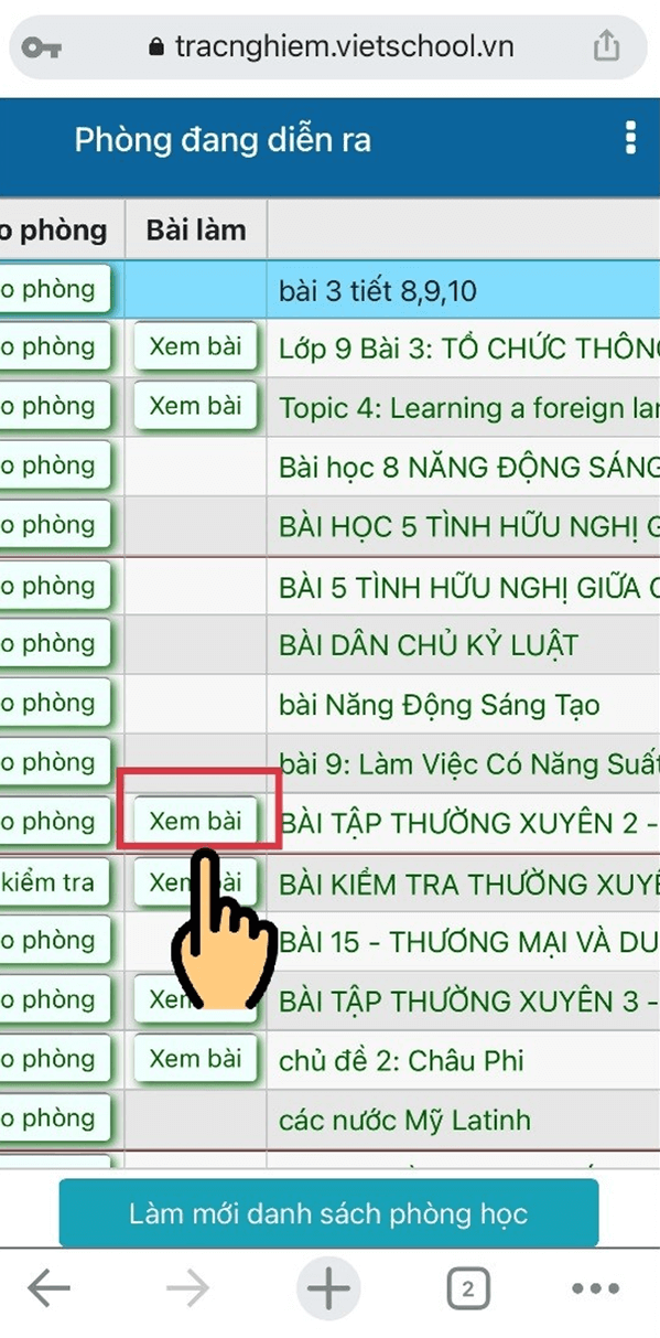 Cách đăng nhập tracnghiem.vietschool.vn làm bài tập cho học sinh