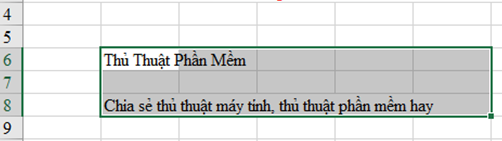 Cách tách ô, gộp ô trong Excel