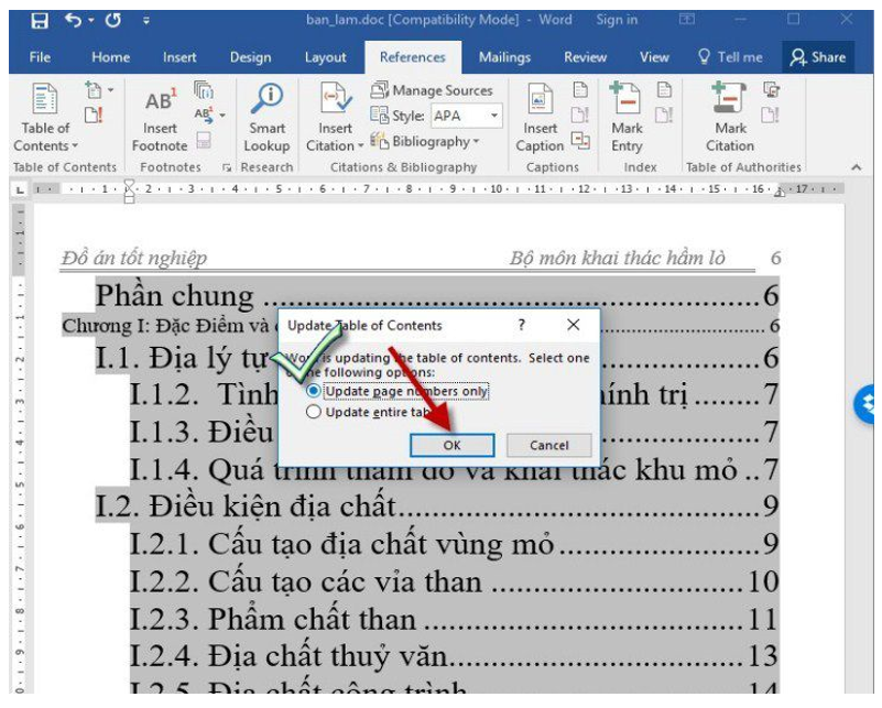 Cách tạo mục lục tự động trong word 2016 dễ hiểu nhất