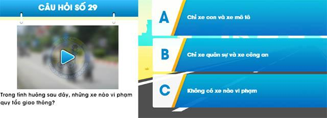 Đáp án cuộc thi giao thông học đường