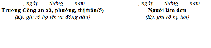 Đơn đề nghị cấp, đổi, cấp lại chứng minh nhân dân mới nhất