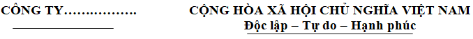 Giấy đề nghị thanh lý hàng tồn kho