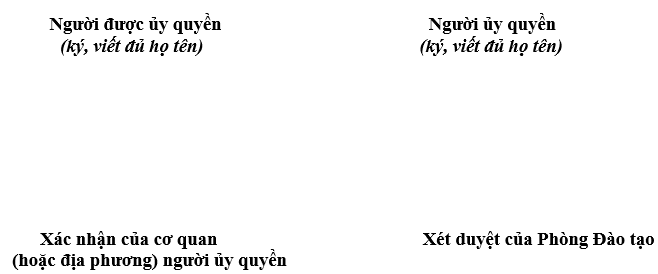 Giấy ủy quyền nhận bằng tốt nghiệp