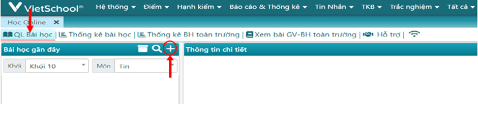 Hướng dẫn cách tạo chủ đề nội dung bài học và đặt tên bài học trên Vietschool