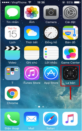 Hướng dẫn cách xem la bàn trên iPhone