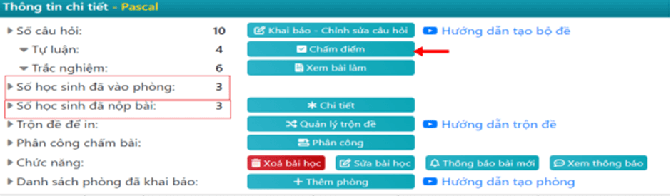Hướng dẫn giáo viên xem bài làm tự luận và trắc nghiệm của học sinh