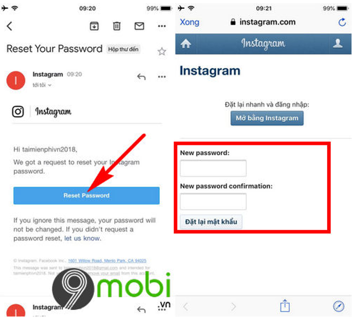 Lấy lại mật khẩu Instagram, tìm pass Instagram bị quên