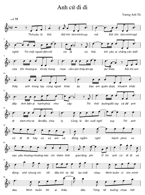 Anh cứ đi đi (Hari Won) (lời bài hát, lyric chính xác nhất)