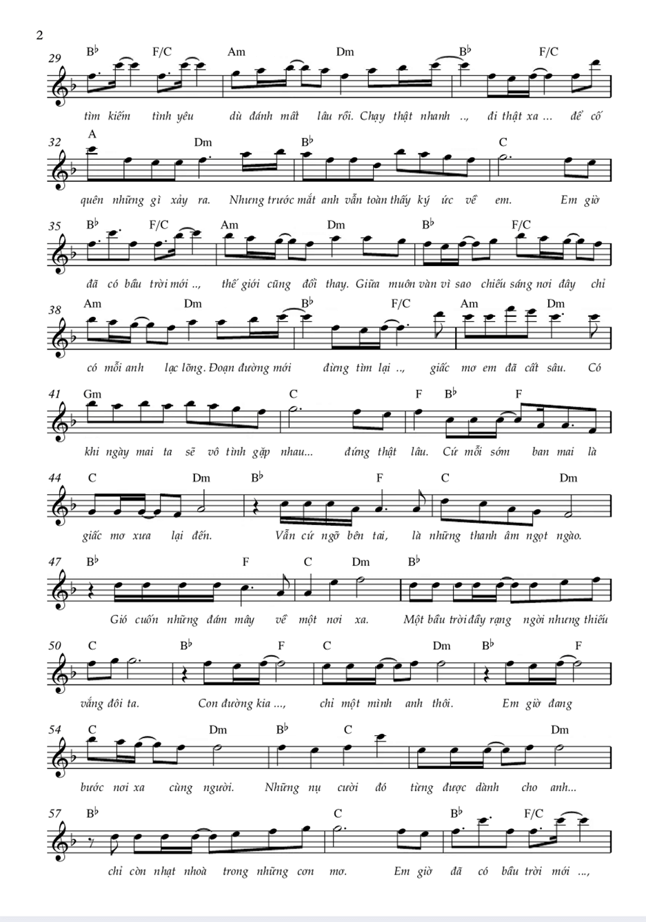 Bầu trời mới (lời bài hát, lyric chính xác nhất)