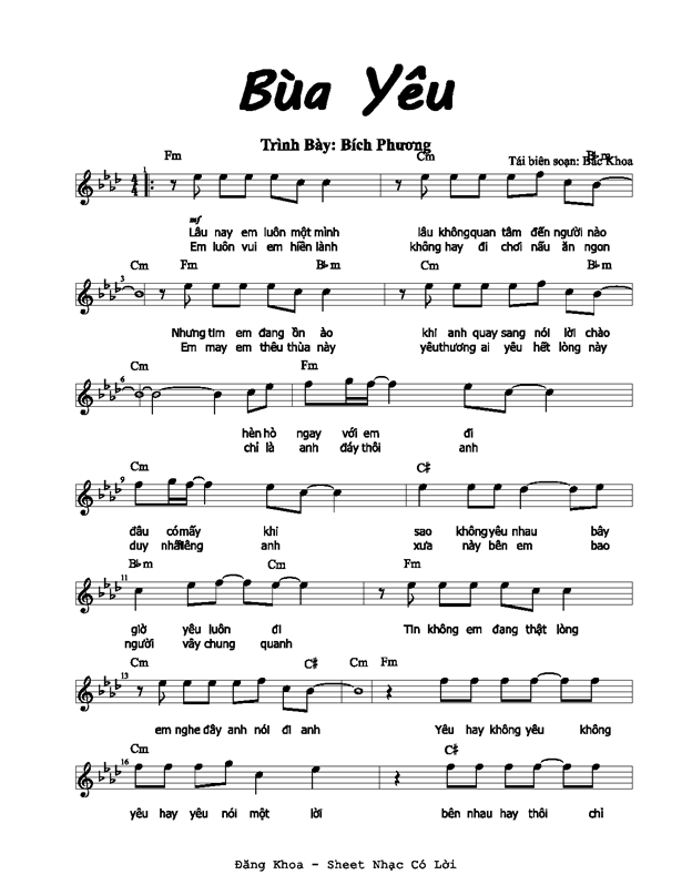 Bùa yêu (lời bài hát, lyric chính xác nhất)