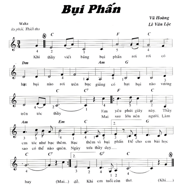 Bụi phấn (lời bài hát, lyric chính xác nhất)