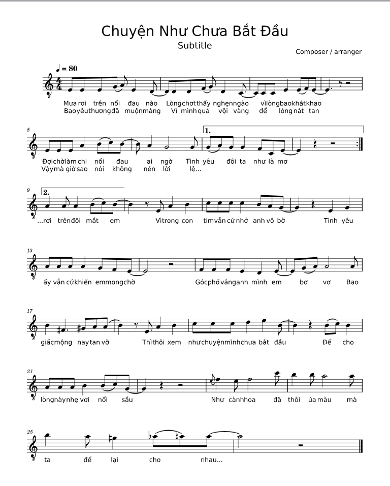 Chuyện như chưa bắt đầu (lời bài hát, lyric chính xác nhất)