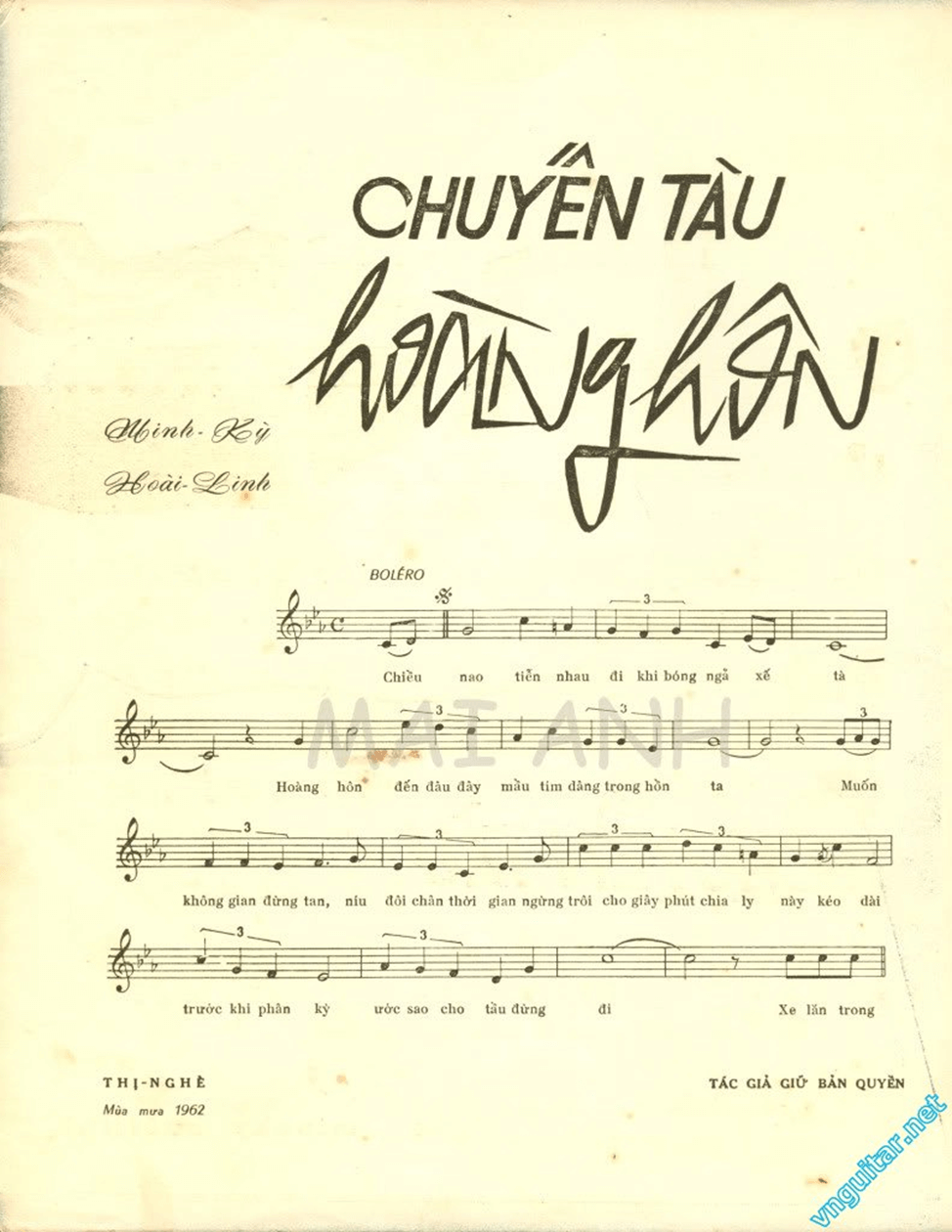 Chuyến tàu hoàng hôn (lời bài hát, lyric chính xác nhất)