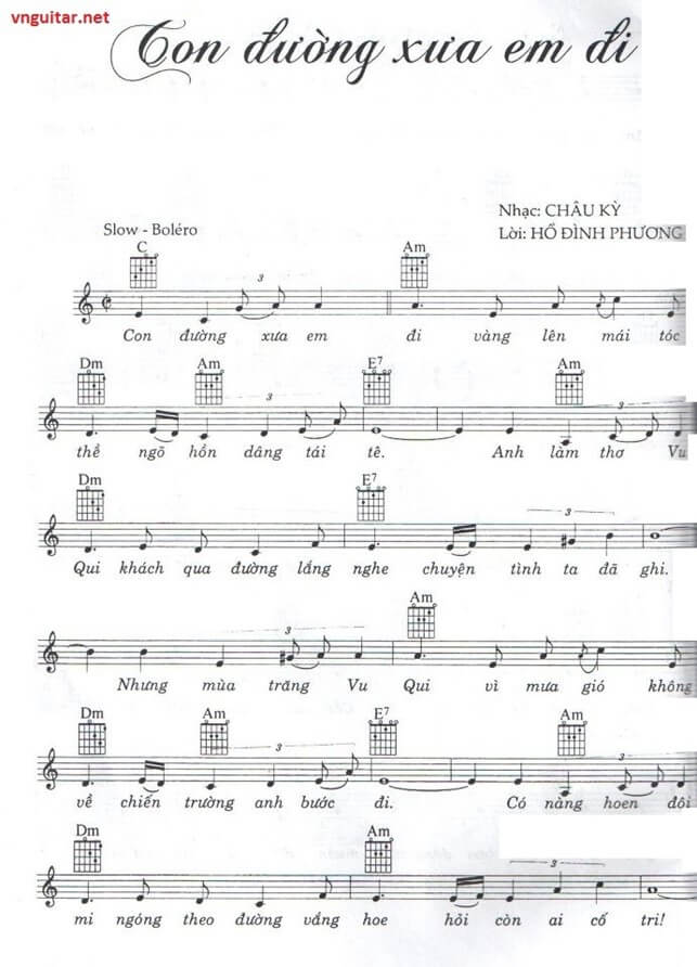 Con đường xưa em đi (lời bài hát, lyric chính xác nhất)