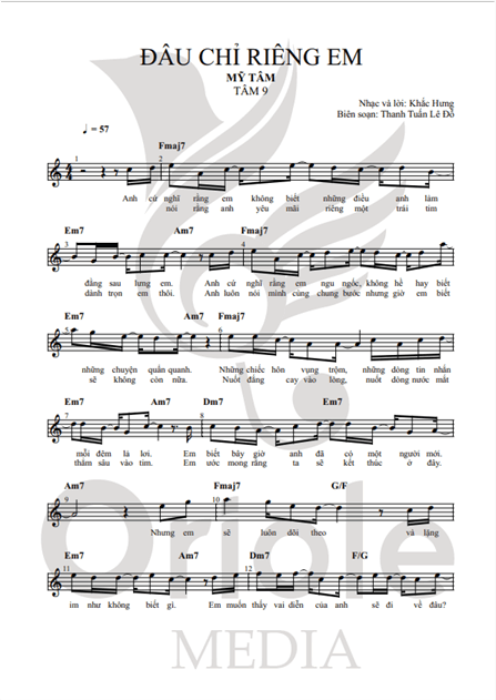 Đâu chỉ riêng em hay và sâu lắng (lời bài hát, lyric chính xác nhất)