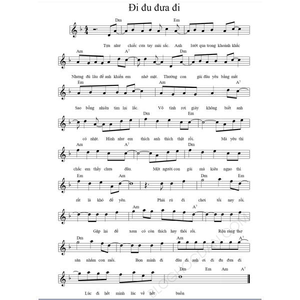 Đi đu đưa đi (lời bài hát, lyric chính xác nhất)