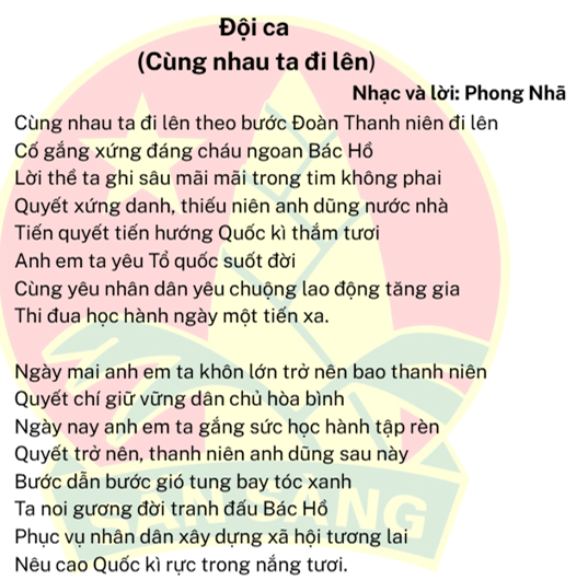 Đội ca (lời bài hát, lyric chính xác nhất)