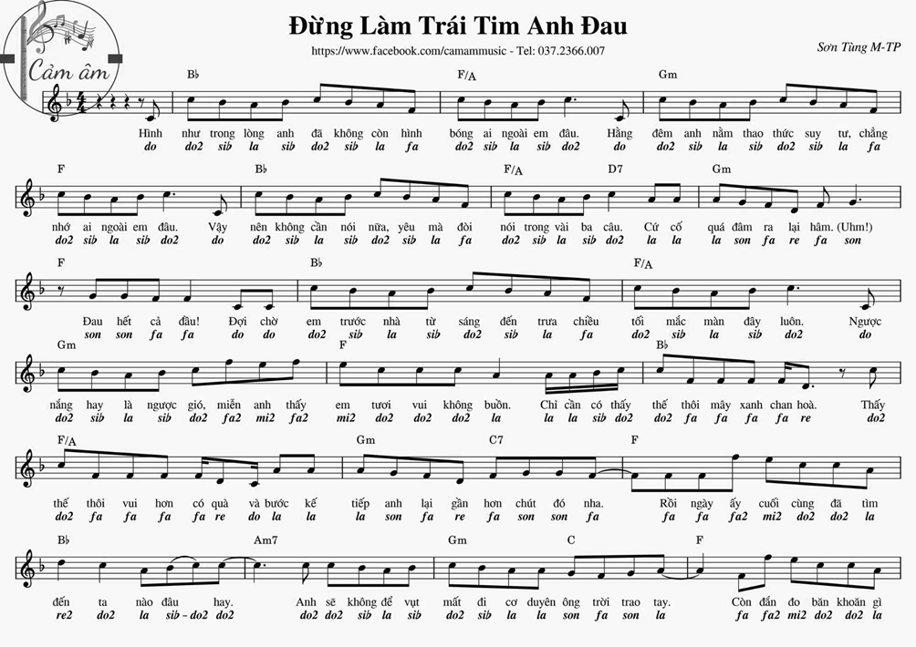 Đừng làm trái tim anh đau (lời bài hát, lyric chính xác nhất)