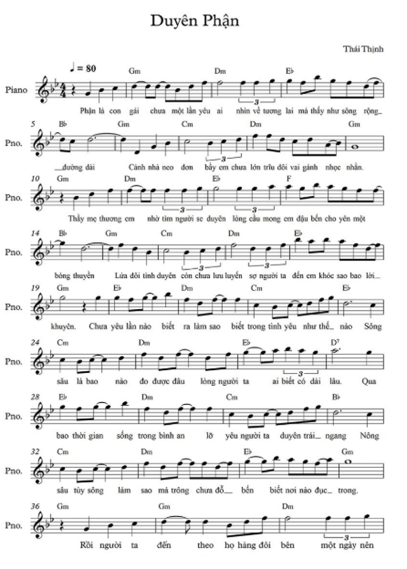 Duyên phận (lời bài hát, lyric chính xác nhất)