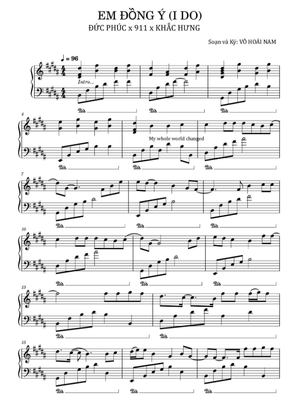 Em đồng ý (I do) (lời bài hát, lyric chính xác nhất)