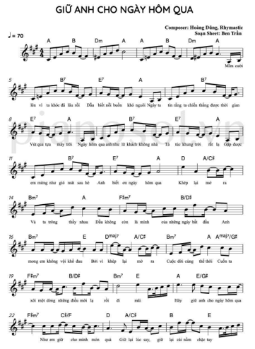 Giữ anh ngày cho hôm qua (lời bài hát, lyric chính xác nhất)