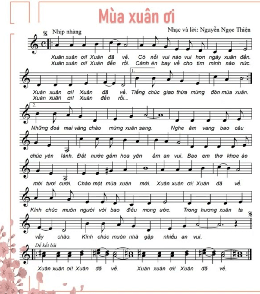 Mùa xuân ơi (lời bài hát, lyric chính xác nhất)