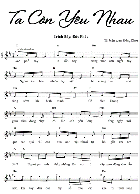 Ta còn yêu nhau (lời bài hát, lyric chính xác nhất)