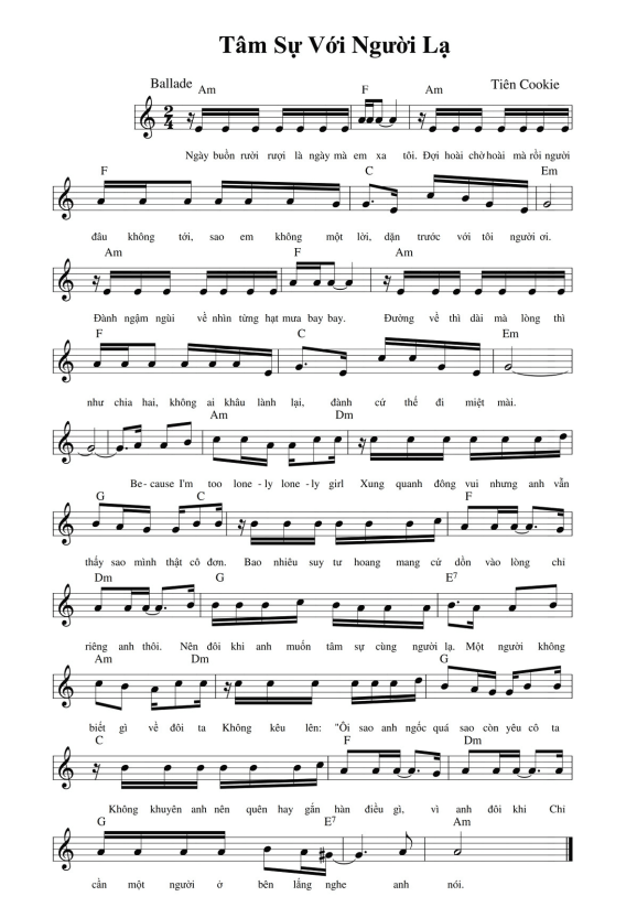 Tâm sự với người lạ (lời bài hát, lyric chính xác nhất) (ảnh 1)