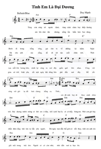 Tình em là đại dương (lời bài hát, lyric chính xác nhất)