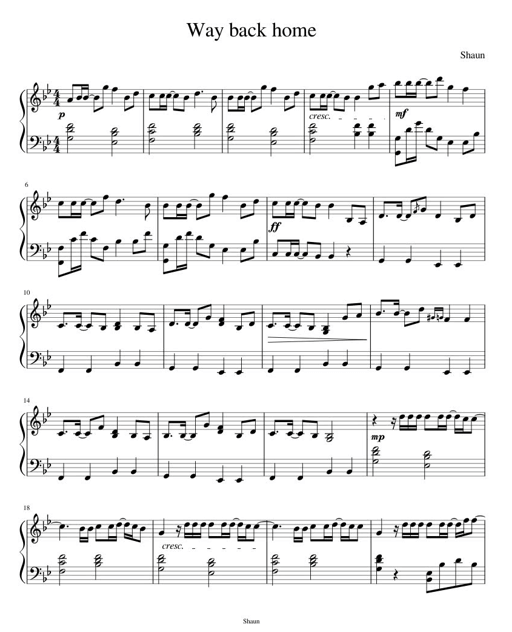 Way back home (lời bài hát, lyric chính xác nhất)