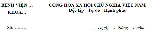 Mẫu biên bản nghiệm thu các thiết bị y tế