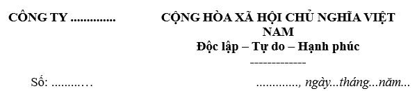 Mẫu công văn đề nghị hỗ trợ chi phí lập dư án