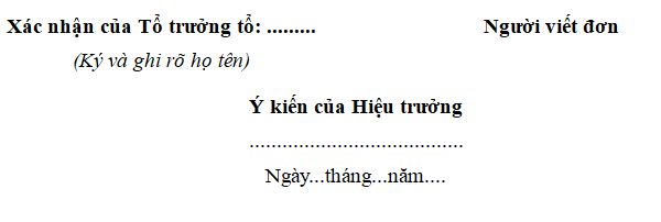 Mẫu đơn xin nghỉ phép dành cho giáo viên