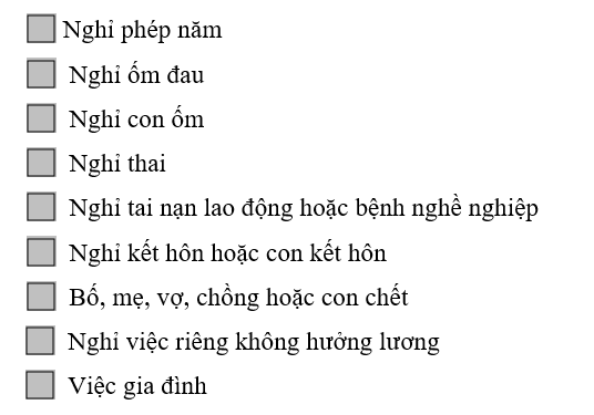 Mẫu đơn xin nghỉ phép đúng chuẩn cho người lao động