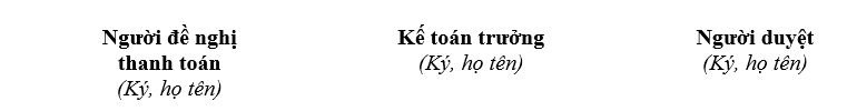 Mẫu giấy đề nghị thanh toán theo thông tư 133 chuẩn nhất