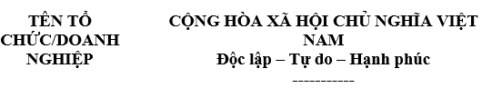 Mẫu giấy giải trình chậm nộp tờ khai thuế