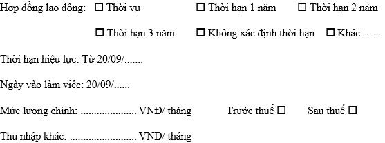 Mẫu giấy xác nhận lương mới nhất