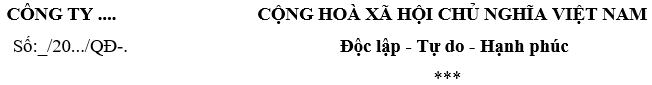 Mẫu quyết định cử đi công tác