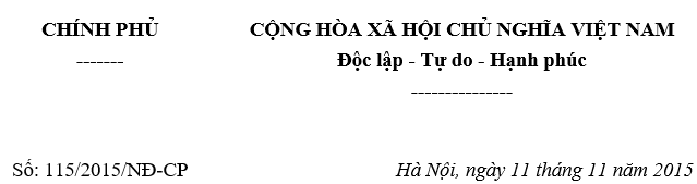 Nghị định 115/2015/NĐ-CP