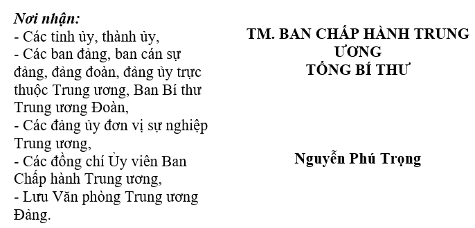 Quy định 29-QĐ.TW thi hành điều lệ Đảng