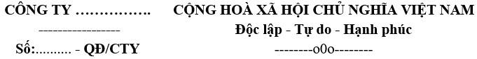 Quyết định bổ nhiệm giám đốc