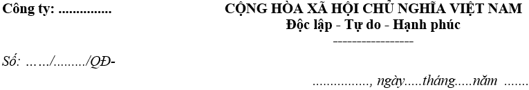 Quyết định cử đi đào tạo