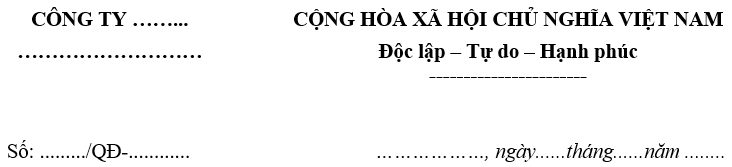 Quyết định xử lý kỷ luật