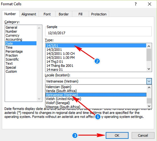 Sửa lỗi ngày tháng trong Excel bị đảo lộn, đảo ngược